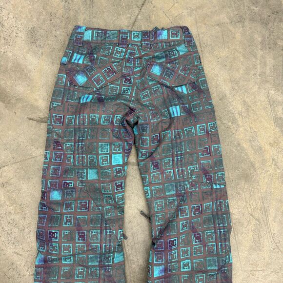 DC ACE K Snowboarding Pants Girls Size Medium Teal Purple AOP - Picture 11 of 16
